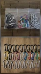 30 Pcs 2" Carabiner Bulk Spring Snap Hooks Aluminum Alloy Clip Multi Color.. Fixed Price $12.75.
