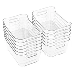 Tiawudi Pack Plastic Storage Bins, Multi-use Organizer Pantry 12. Fixed Price $46.48.