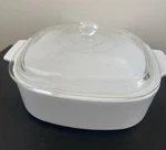 Corningware French White P-9-B Square Baking Dish With Lid 9-INCH. Fixed Price $15.00.