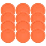 Pyrex 7200-PC Round Cup 5" Storage Lid Cover Orange 12 Pk For Glass Bowl. Fixed Price $23.99.