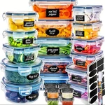 48PCS Large Plastic Food Storage Containers Set With Airtight Lids Bpa Kitchen. Fixed Price $27.74.