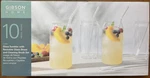 Gibson Home Zadie 10 Piece Tumbler & Straw Set Summer 18 Oz 4 Glasses. Fixed Price $9.50.
