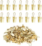 100-PIECE Set Of Stainless Steel Wrought Iron Curtain Hook Clips, Gold Finish. Fixed Price $13.99.