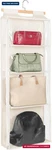 Syeeiex Over The Door Purse Organizer With Zippers, 4 Mesh Shelves,clear Slubbed. Fixed Price $35.14.