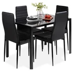 Best Choice Products 5-PIECE Glass Dining Set, Modern Kitchen Table Furniture Fo. Fixed Price $699.99.