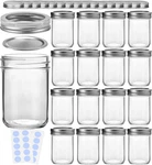 Kamota Mason Jars, 8 Oz Glass With Regular Lids Bands, Ideal For Jam,. Fixed Price $38.99.