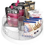 Simple Houseware 12-INCH Lazy Susan Turntable With Removable Bins And Clear. Fixed Price $30.27.