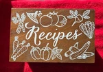 Eccolo Wooden Recipe Box With Hinged Lid & New Sealed Cards. Fixed Price $17.00.
