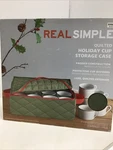 Real Simple Coffee Mug Glass Organizer With Handles & Dividers. Fixed Price $18.85.