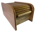 Natural Roll Top Library Index Recipe Card File Box By Mountain Woods. Fixed Price $27.88.