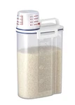 Asvel 7509 Rice Container Bin With Pour Spout Plastic Clear 2KG WHITEA. Fixed Price $22.84.