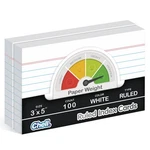 Chell Extra Heavyweight Ruled Index Cards 3X5 Inch, No 100-COUNT, White. Fixed Price $10.06.