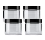 Company (4 Pack) Clear Jar With Smooth Black Lid, Round, Storage, 16 Fl Oz Ca.... Fixed Price $17.72.