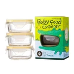 Glasslock Rectangle Baby Food Container 3PC Set 150ML Transparent. Fixed Price $40.11.