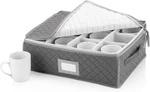 Stack Store Plus More China Cup Storage Chest Quilted Fabric Container. Fixed Price $33.58.