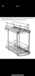 Knape & Vogt Double-tier Multi Pullout 14" Under Cabinet Wire Basket DBLMUB-14. Fixed Price $60.00.