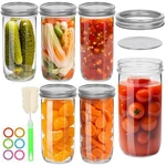 Starside 24 Oz Wide Mouth Mason Jars 6 Pack - Glass Canning With Metal Airtight. Fixed Price $37.01.