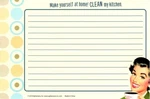 Make Yourself At Home Clean My Kitchen 4X6 Lined Recipe Cards - Set Of 15. Fixed Price $8.99.