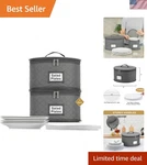 2 Pack 10" Salad Plate Quilted Cases - China Storage Container Stackable Wi.... Fixed Price $48.74.