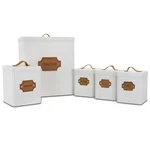 Megachef Kitchen Food Storage And Organization 5 Piece Canister Set In White. Fixed Price $79.35.