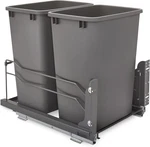 Rev-a-shelf Double Pull Out Trash Can Orion Gray 53WC-1835SCDM-213. Fixed Price $196.99.