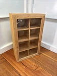 Vintage Tea Box Light Bamboo Wood & Acrylic Glass Hinged Lid 8 Compartments. Fixed Price $29.71.