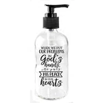 Dexsa Glass Soap Dispenser 8OZ - When We Put Our Problems In God's Hands, .... Fixed Price $27.53.