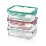 Glasslock Rectangular Tempered Set, 3 Piece - 710ML. Fixed Price $82.05.