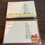 Horizon Recipe Card 2 Lot Nos Sealed Apple Flower 4X6. Fixed Price $7.75.