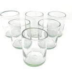 Dos Sueos Hand Blown Mexican Drinking Glasses - Set Of 6 Natural Clear Tumbler. Fixed Price $54.99.
