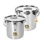 21L/5.6GAL And 12L/3.2GAL Stainless Steel Airtight Canister, Food Storage Can.... Fixed Price $136.93.