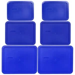 Pyrex 7212-PC 7211-PC 7210-PC Blue Storage Container Lid 6PK New For Glass Dish. Fixed Price $22.99.