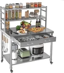 Stainless Steel With Shelves And Drawer Prep Tables Workbench. Fixed Price $269.99.