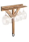 Rustic State Mucur Rake Design Stemware Rack Glass Holder Bar Wine - Walnut. Fixed Price $6.49.