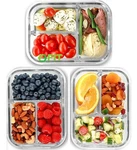 Glass Meal Prep Containers 3 Compartment - Bento Box Adult Lunch .... Fixed Price $40.65.