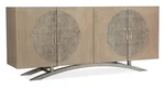 Hooker Furniture 628-55034 Melange 76"W Door Maple Veneer Champagne / Pewter. Fixed Price $1920.00.