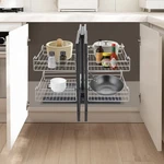 Pull-out Cupboard Organizer Pantry Shelves Kitchen Storage Shelf Holding Rack. Fixed Price $165.73.