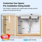 Tistaya White 2PC Under Sink Organizer Cabinet Storage Rack For Kitchen Bath. Fixed Price $159.99.