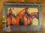 Rivers Edge Wild Horses Tempered Glass Cutting Board 12 X 16 Inches. Fixed Price $22.00.