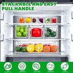 10 Pcs Stackable Refrigerator Storage Boxes Essential For Kitchen Organization. Fixed Price $23.99.