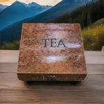 Maple Burl Wood Tea Box 9X8X2.5 Can Also Function For Other Treasures You Love. Fixed Price $35.79.