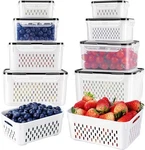 4 Pcs Airtight Fruit Storage Containers With Removable Colander For Fridge. Fixed Price $26.80.
