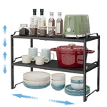 2 Pack 11 Width Expandable Kitchen Cabinet Organizer Shelves, Metal Cou. Fixed Price $49.96.