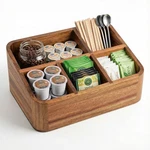 Dstuff Acacia Wood Coffee Station Organizer For Countertop, Tea And.... Fixed Price $71.79.