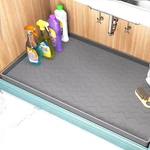 Tigejoy 34" X 22" Under Sink Mats For Kitchen Waterproof, Leak-proof Silicone. Fixed Price $21.82.