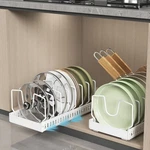 Woshen Pull-out Pots And Pans Organizer 2 Pack Under Cabinet Lid Holder White. Fixed Price $56.54.