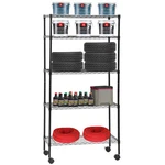 Bms 5-TIER Wire Shelving Unit Steel Large Metal 14"D X 30"W 60"H, Black. Fixed Price $63.99.
