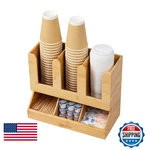 Mind Reader Cup And Condiment Station Countertop Organizer Coffee Bar Kitchen. Fixed Price $61.84.