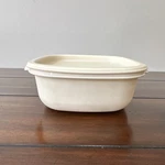 Rubbermaid Plastic Square Food Storage Container 6 Cup Beige With Snap Lid. Fixed Price $11.00.