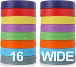 Aozita 16 Pack Wide Mouth Mason Jar Lids For Ball, Kerr And More - Colored Pl. Fixed Price $20.99.